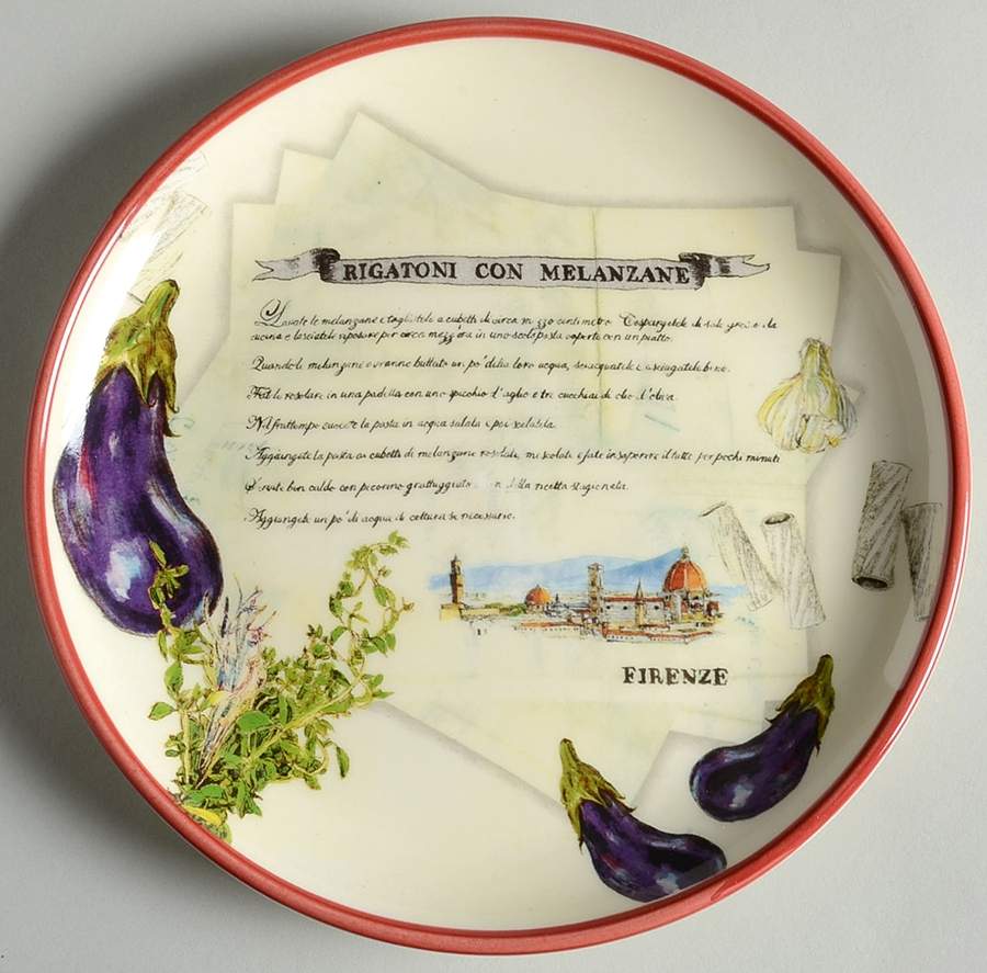 Italian Recipe Salad/Dessert Plate by Williams-Sonoma-1