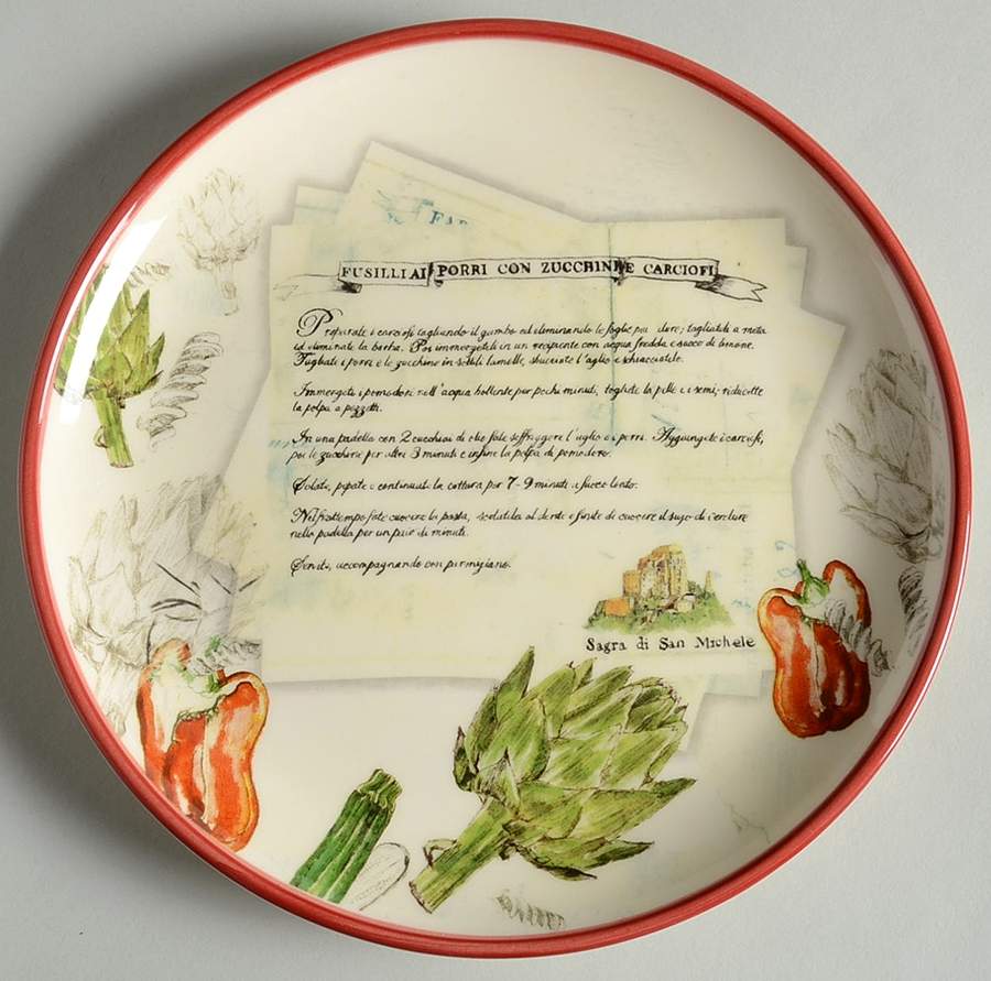 Italian Recipe Salad/Dessert Plate by Williams-Sonoma-1