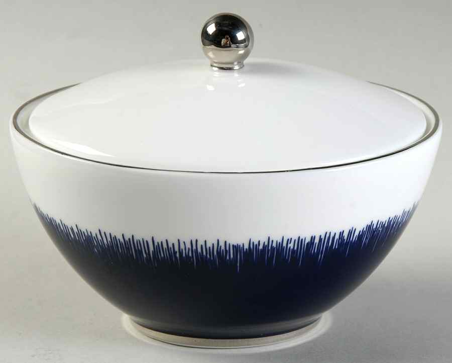 Jasper Conran Navy Fringe Sugar Bowl & Lid by Wedgwood-1