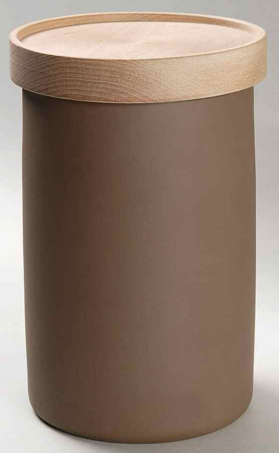 Nature's Canvas Clay (Brown) 8" Storage Jar & Lid by Wedgwood-1