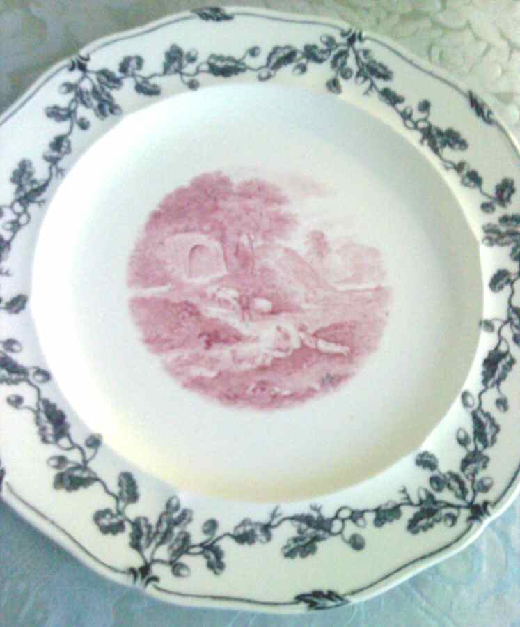 Bewick Red and Black Dinner Plate by Wedgwood-1