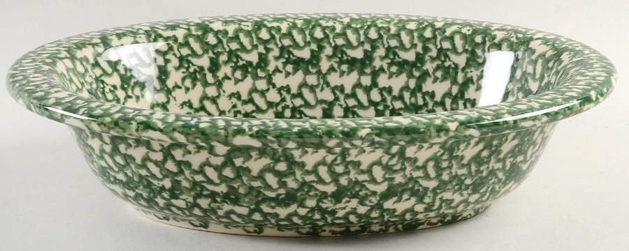 Green Sponge 12" Oval Vegetable Bowl by Workshop Gerald Henn-1