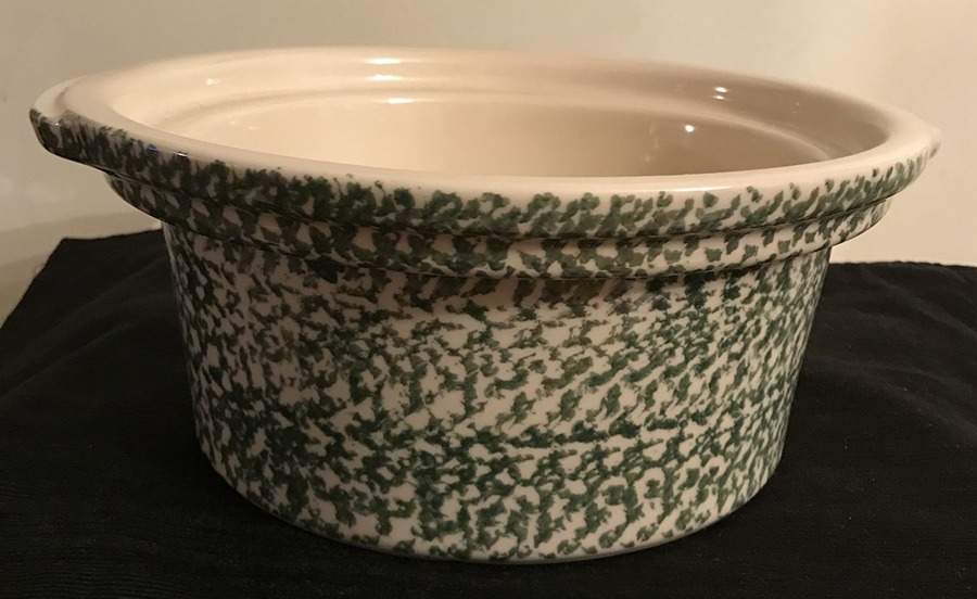 Green Sponge 2 Qt Round Covered Casserole No Lid by Workshop Gerald Henn-1