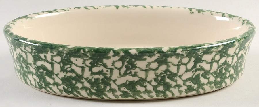 Green Sponge 10" Oval Baker by Workshop Gerald Henn-1