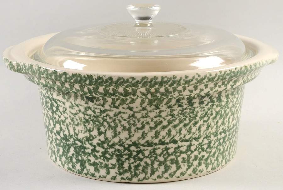 Green Sponge 2 Qt Round Covered Casserole by Workshop Gerald Henn-1