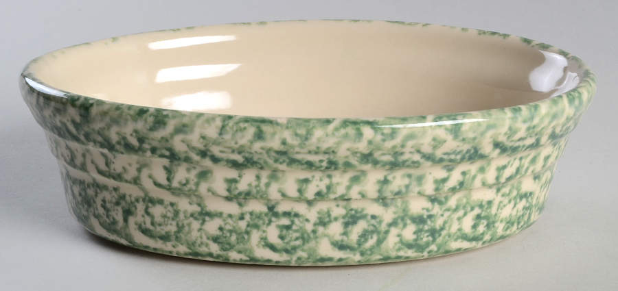 Green Sponge 8" Oval Vegetable Bowl by Workshop Gerald Henn-1