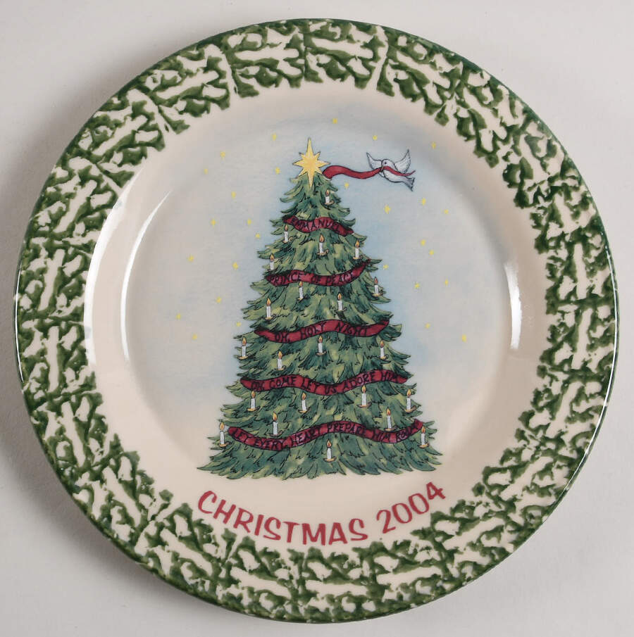 Green Sponge Christmas Dinner Plate by Workshop Gerald Henn-1