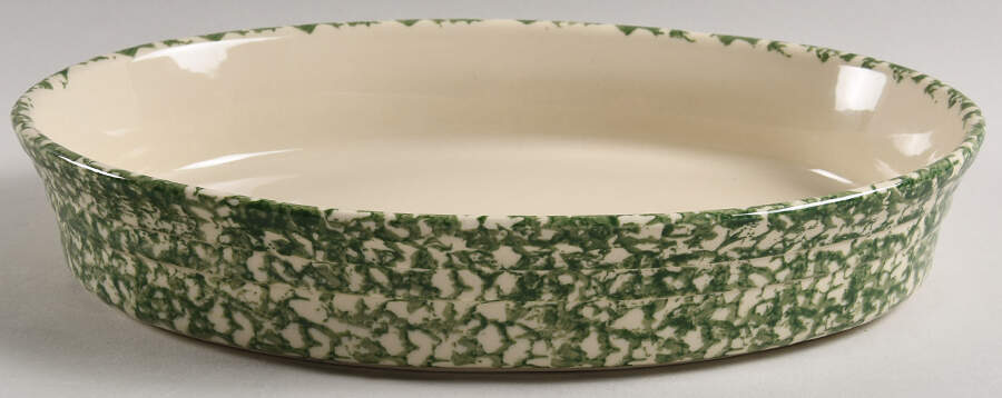 Green Sponge 11" Oval Baker by Workshop Gerald Henn-1
