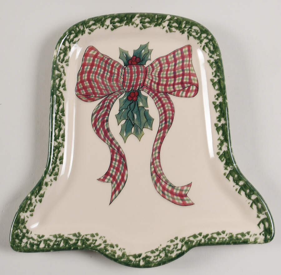 Green Sponge Bell Shaped Plate by Workshop Gerald Henn-1