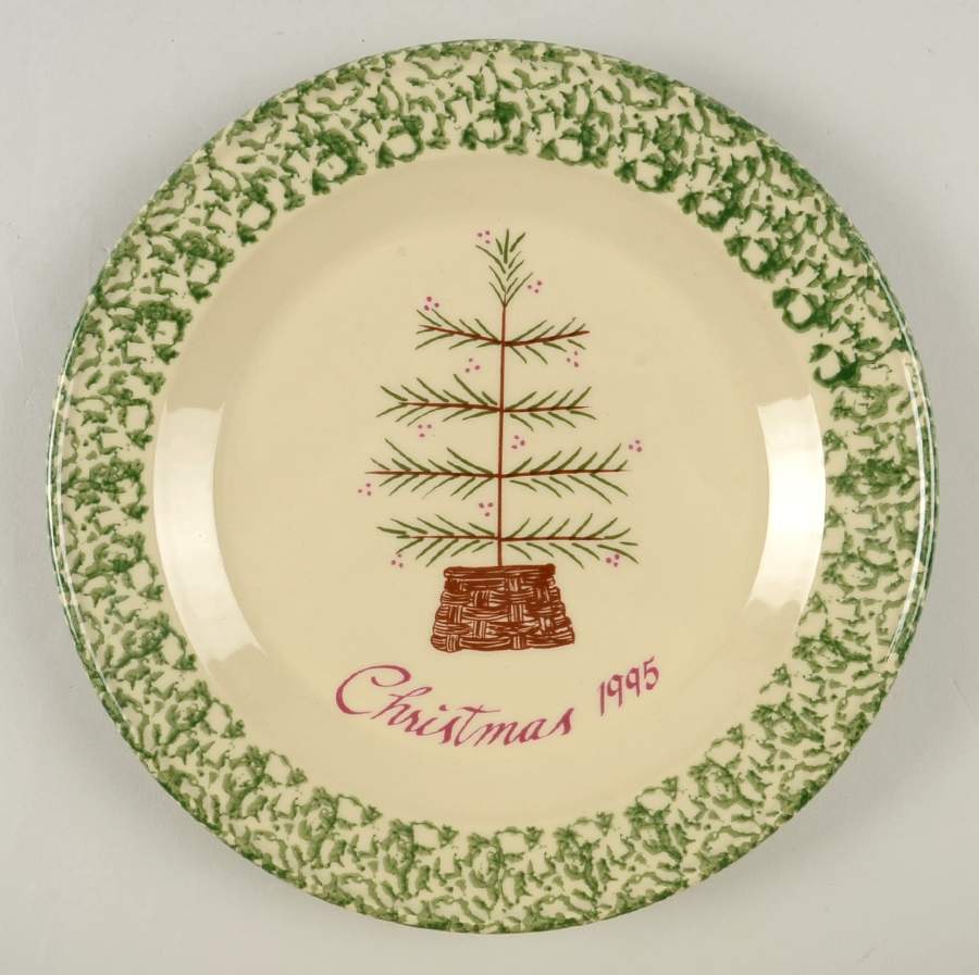 Green Sponge Christmas Dinner Plate by Workshop Gerald Henn-1