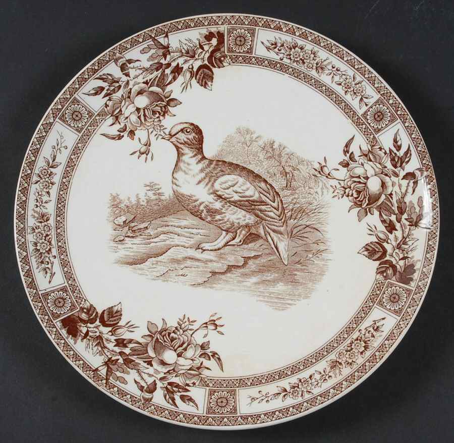 Garfield Brown Luncheon Plate by Wallis Gimson-1