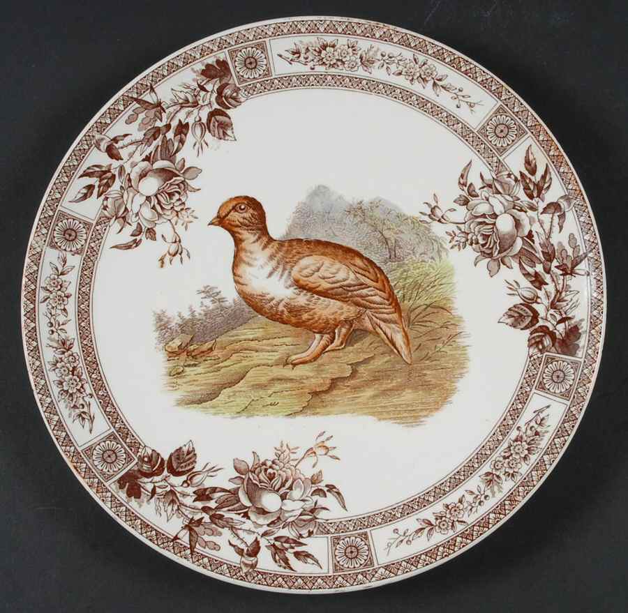 Garfield Brown Multicolor Luncheon Plate by Wallis Gimson-1