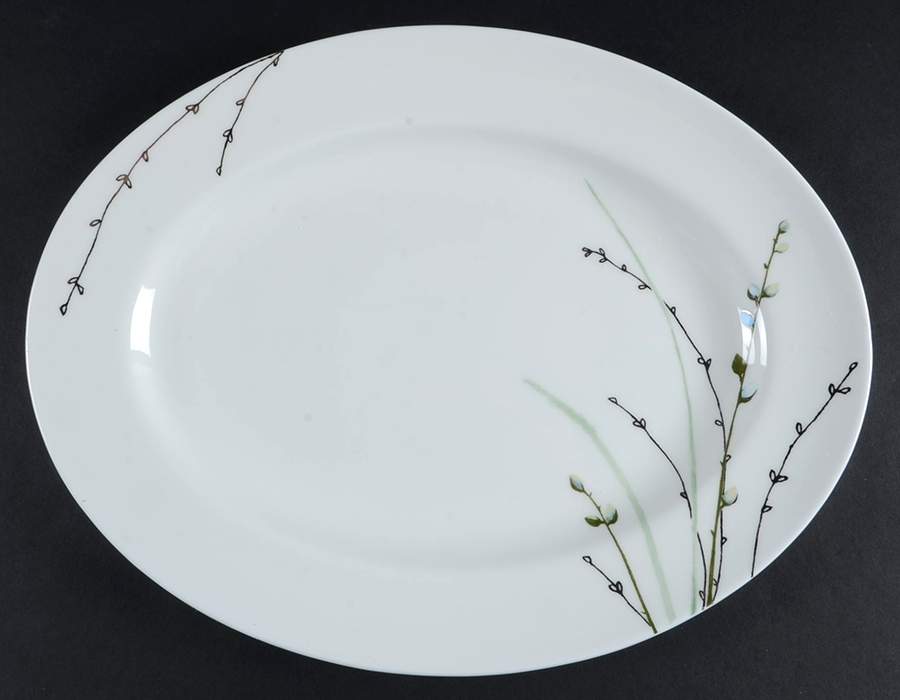 Willow 15" Oval Serving Platter by Waterford China-1