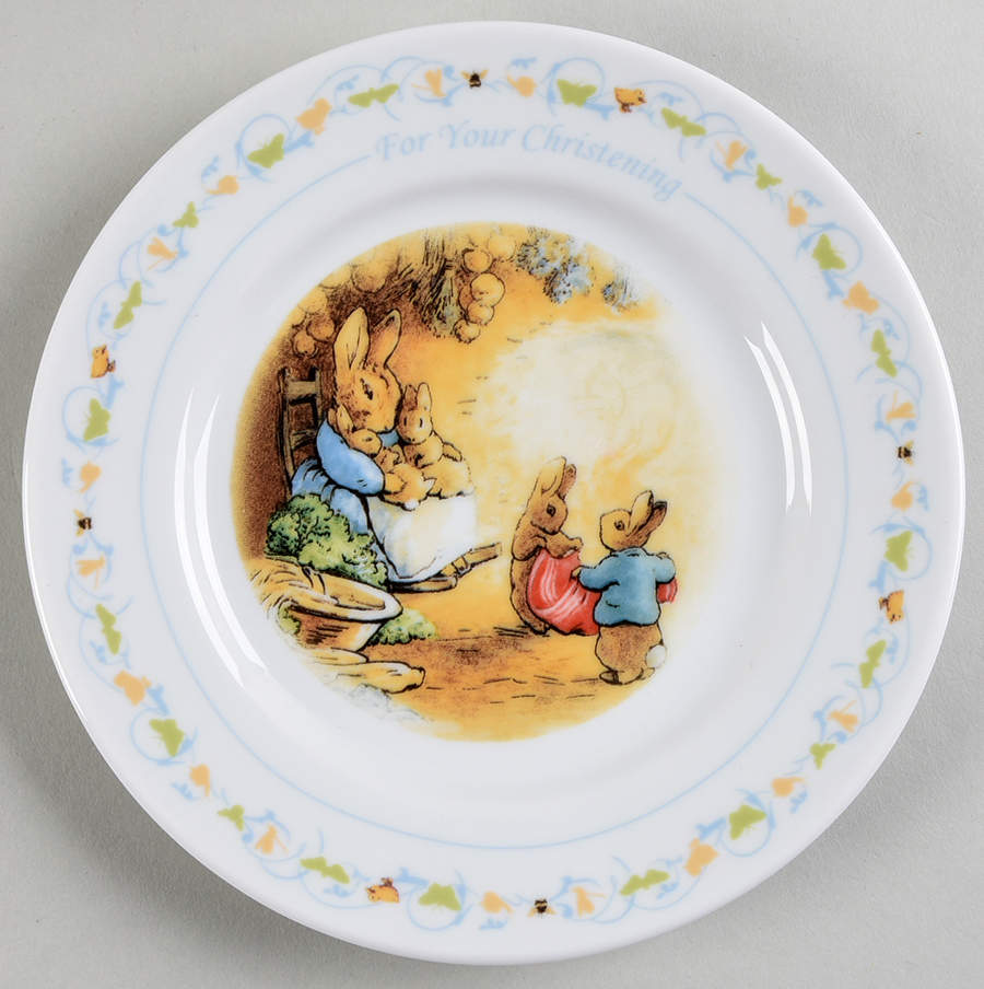 Peter Rabbit Christening Child's Plate by Wedgwood-1