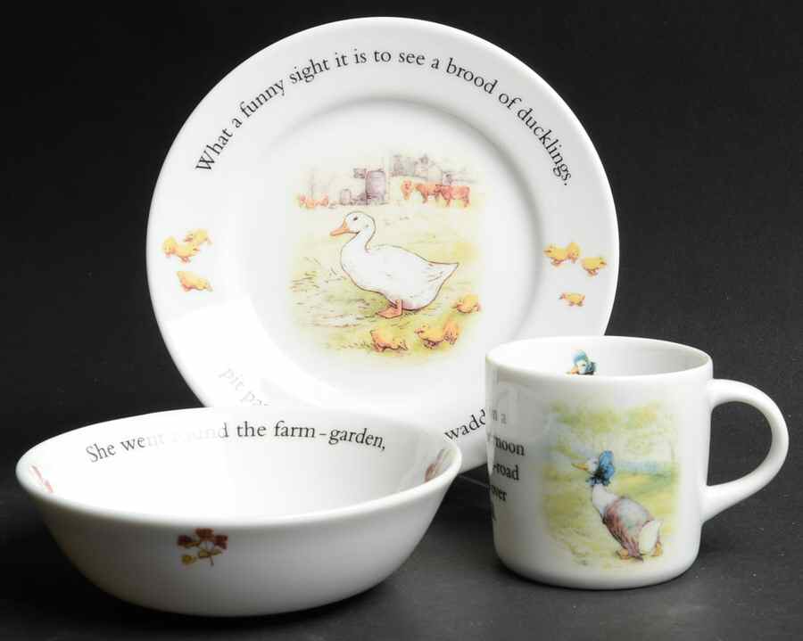 Jemima Puddle Duck (3 Piece) Child's Set by Wedgwood-1