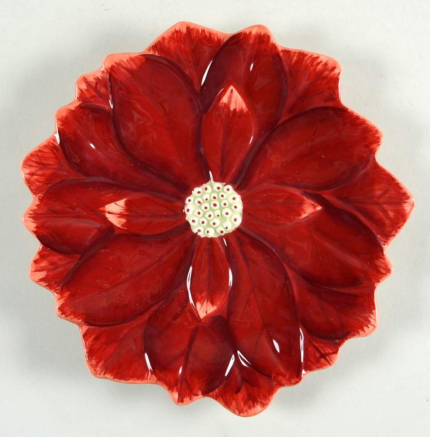 Poinsettia Dessert/Pie Plate by Williams-Sonoma-1