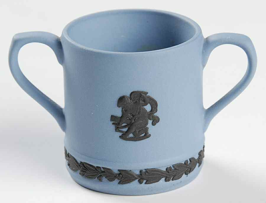 Black on Lavender Miniature Loving Cup by Wedgwood-1
