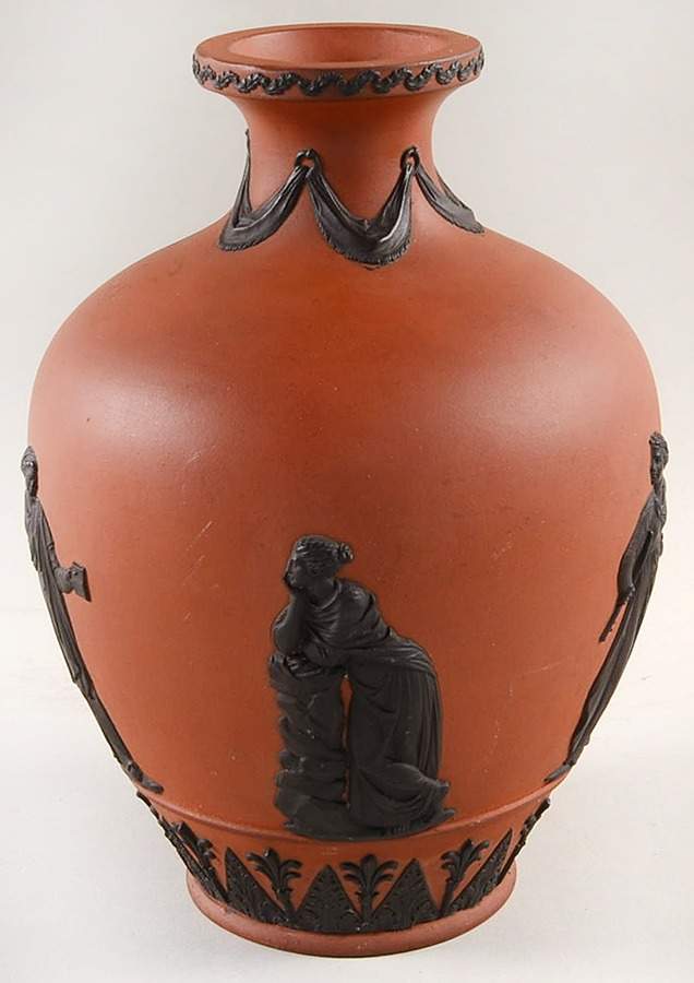 Rosso Antico 8" Vase by Wedgwood-1