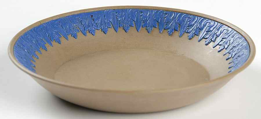 Drab Ware Blue Relief Saucer by Wedgwood-1