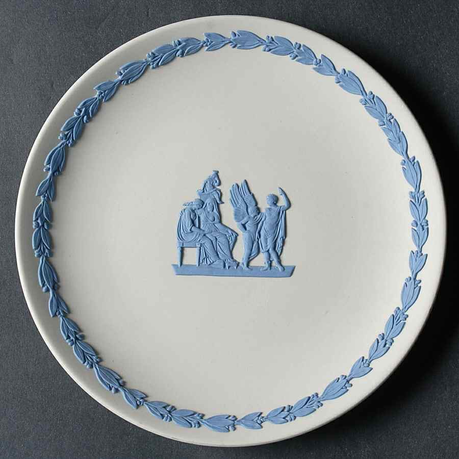Lavender on Grey Jasperware Collector Plate by Wedgwood-1