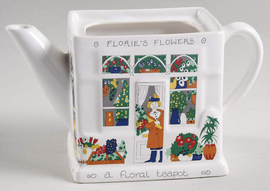 English Life Teapot No Lid by Wade (England)-1