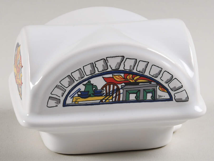 English Life Lid for Teapot by Wade (England)-1