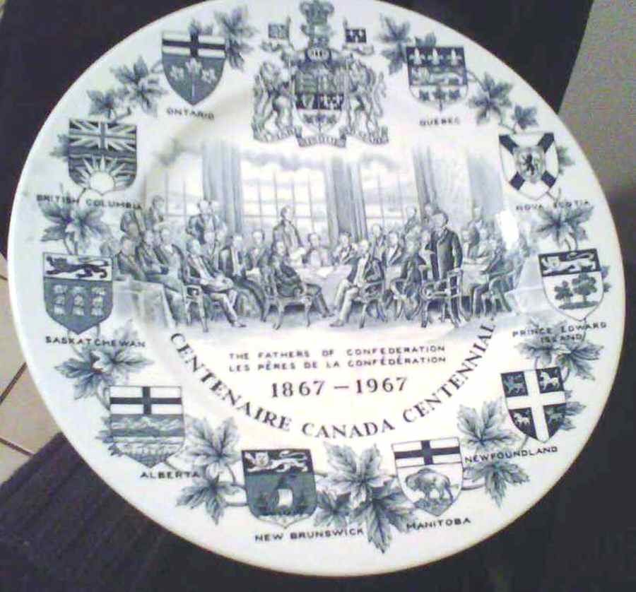 Centenaire Canada Centennial Dinner Plate by Wood & Sons-1