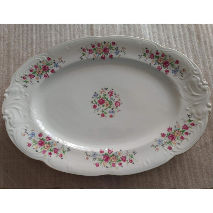 WLB89 14" Oval Serving Platter by Walbrzych-1