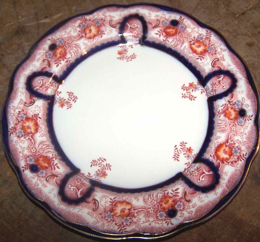 Clive Red Multicolor Dinner Plate by Wood & Sons-1