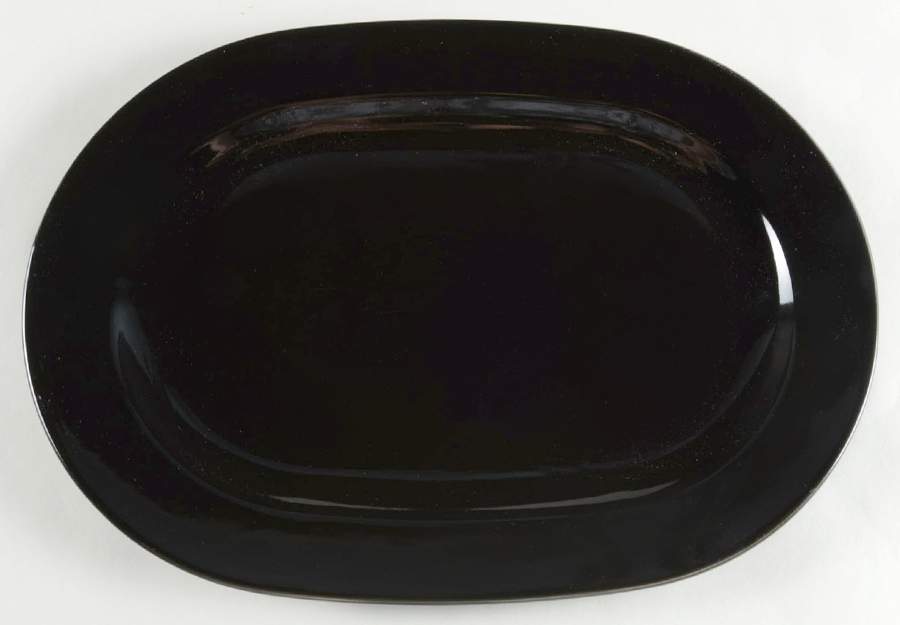 Fun Factory Black (China) 13" Oval Serving Platter by Waechtersbach-1