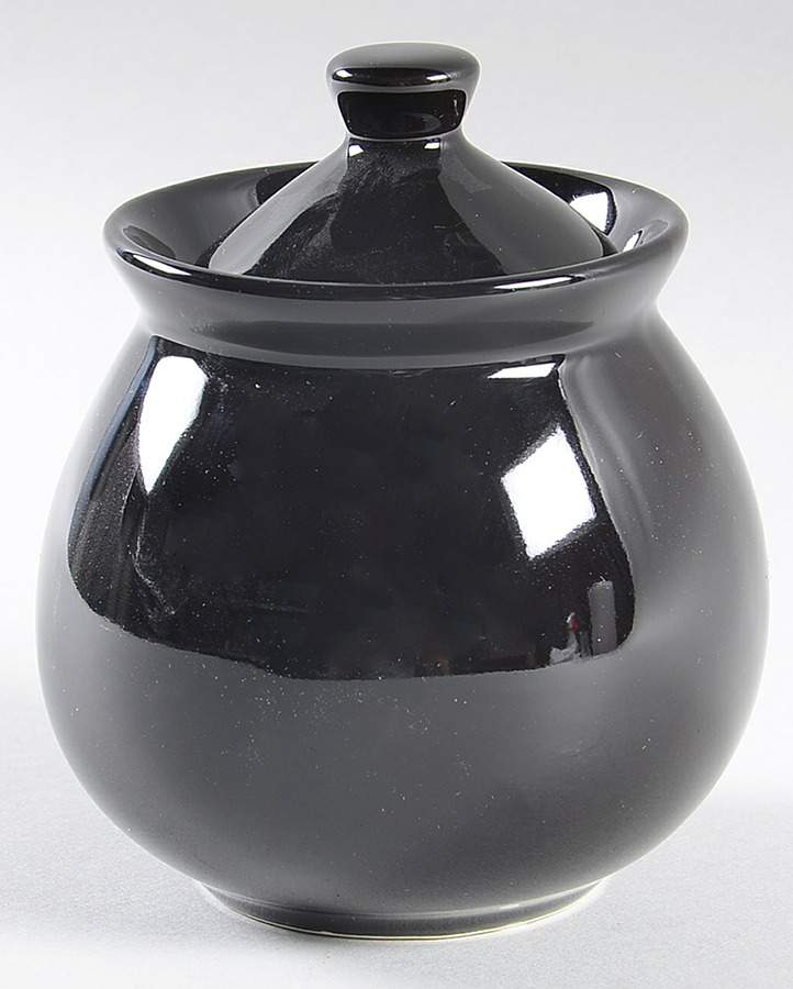 Fun Factory Black (China) Sugar Bowl & Lid by Waechtersbach-1