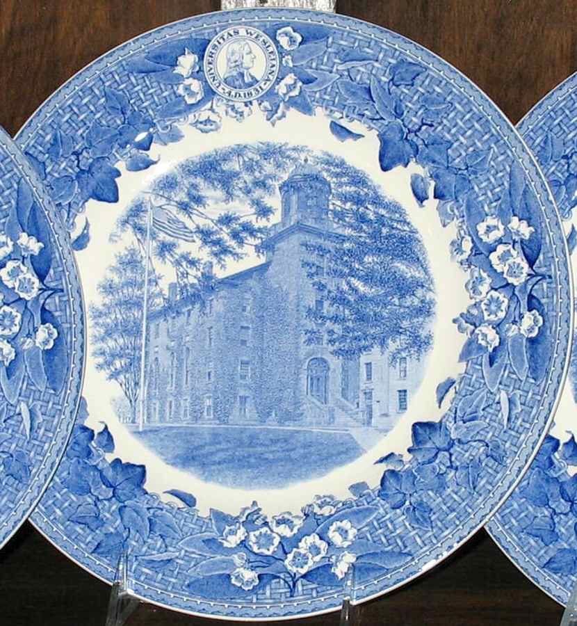 Wesleyan University Blue Dinner Plate by Wedgwood-1