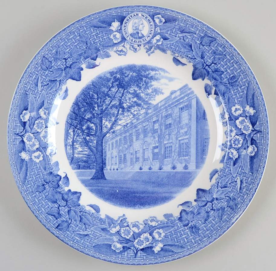 Wesleyan University Blue Dinner Plate by Wedgwood-1