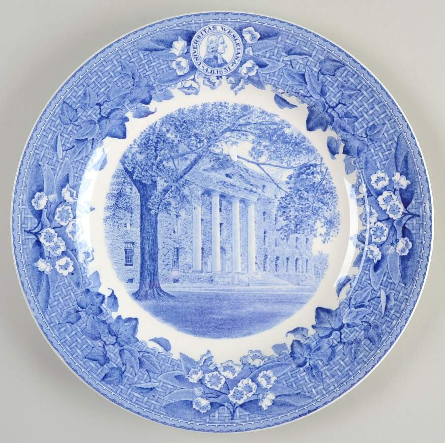 Wesleyan University Blue Dinner Plate by Wedgwood-1