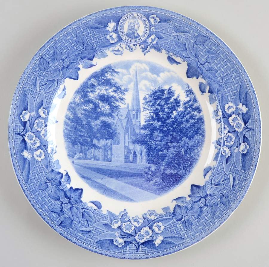 Wesleyan University Blue Dinner Plate by Wedgwood-1
