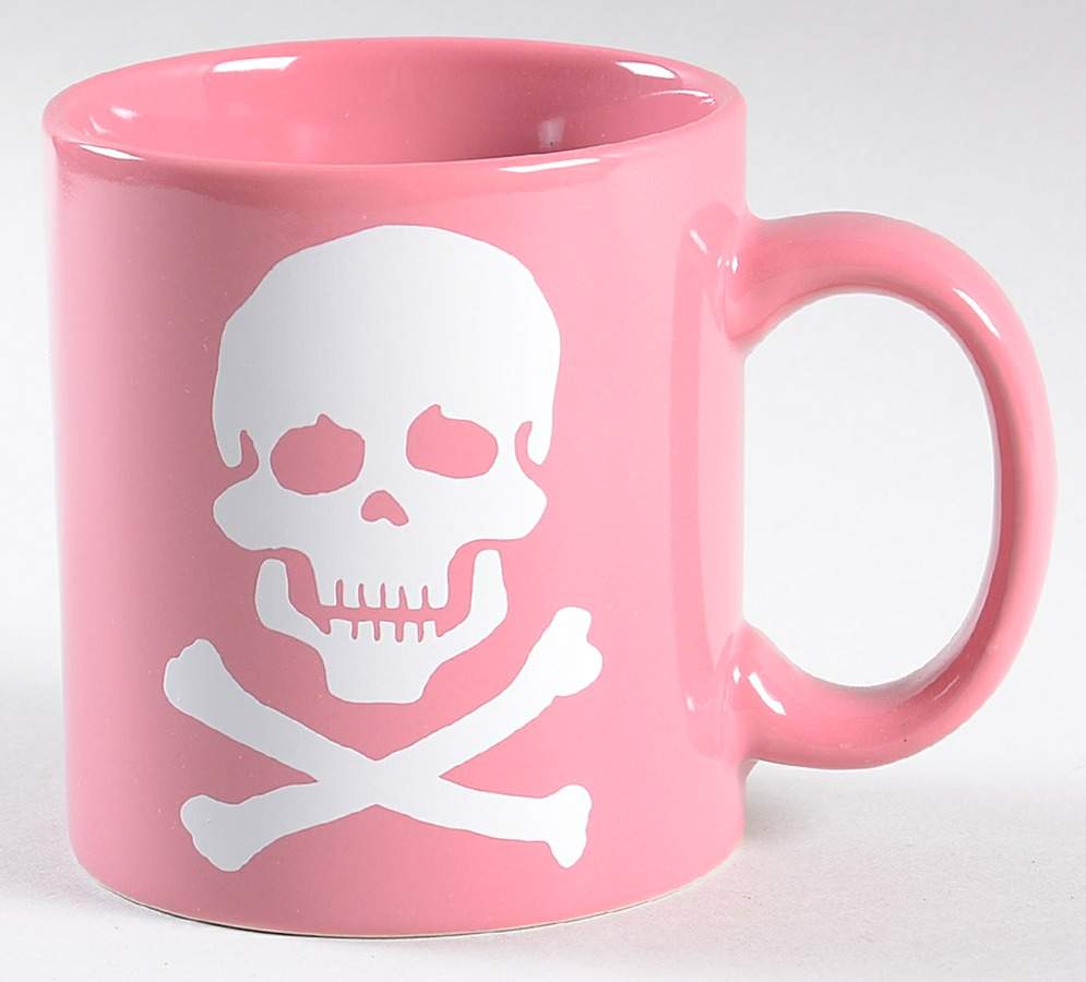 Skull & Crossbones Pink Mug by Waechtersbach-1