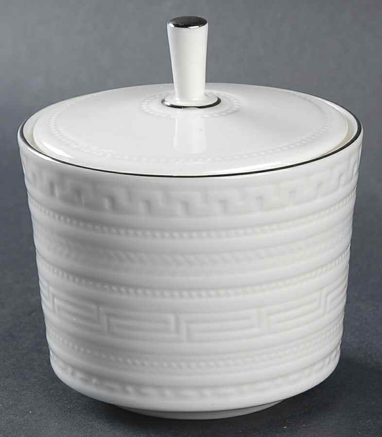 Intaglio Platinum Sugar Bowl & Lid by Wedgwood-1