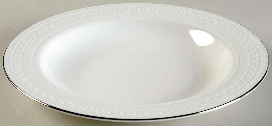 Intaglio Platinum Large Rim Soup Bowl by Wedgwood-1