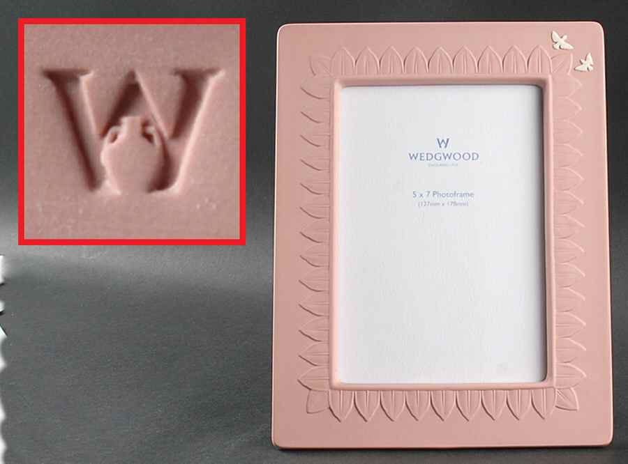 Jasper Classic White on Pink Frame-Holds 5" X 7" by Wedgwood-1