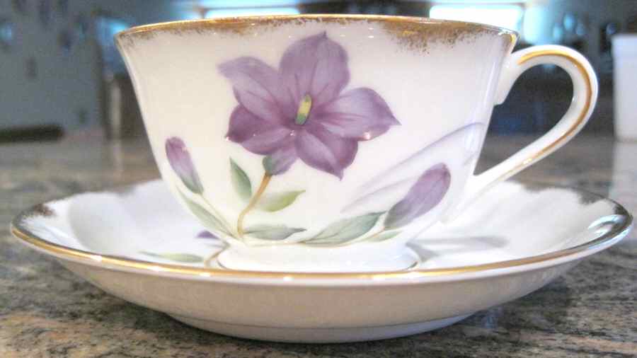 2452 Footed Cup & Saucer Set by Wako-1