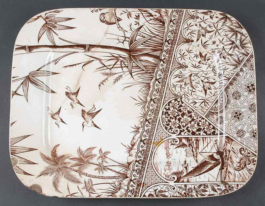 Tropics 15" Rectangular Serving Platter by Willets (USA)-1