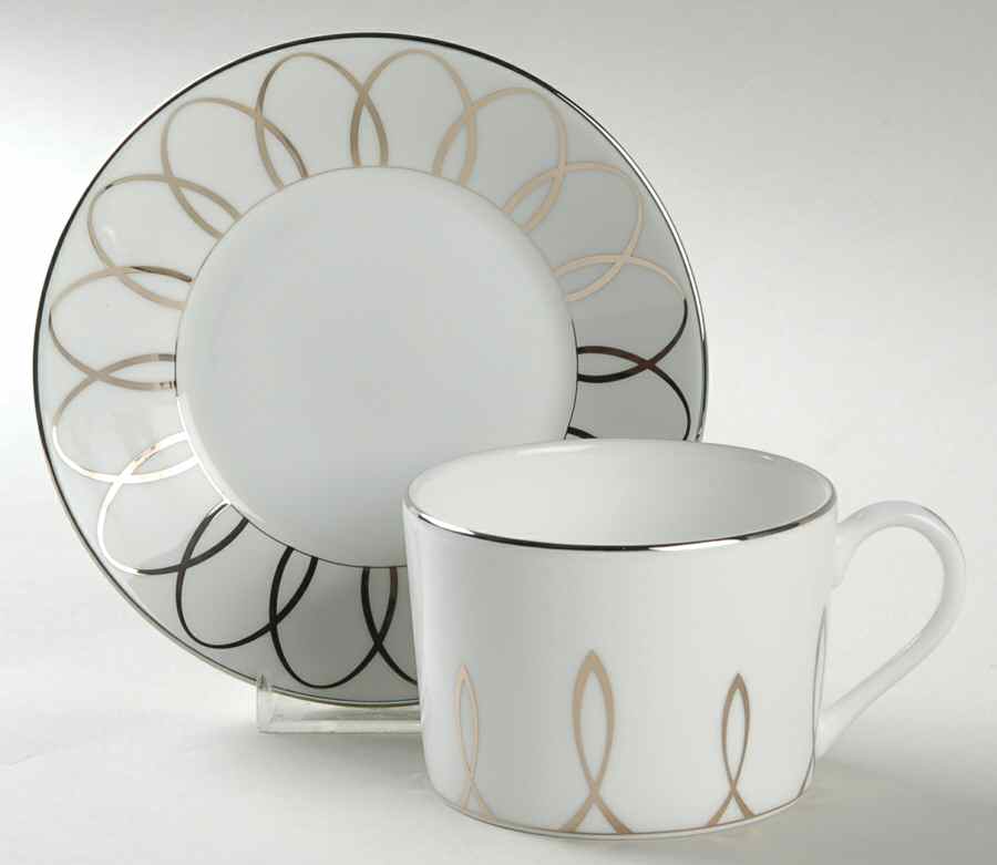 Lismore Essence Flat Cup & Saucer Set by Waterford China-1