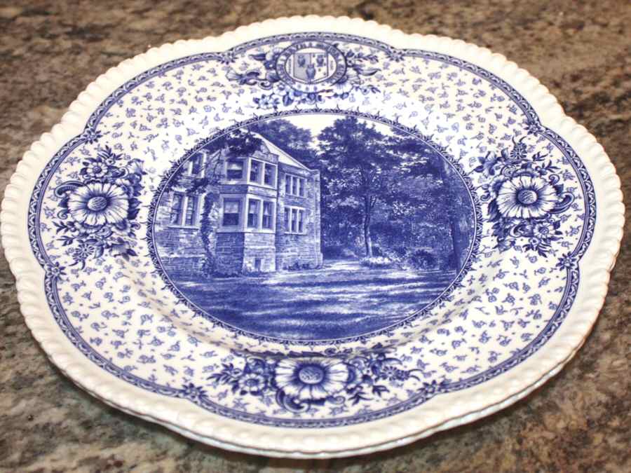 Bryn Mawr College Blue Dinner Plate by Wedgwood-1