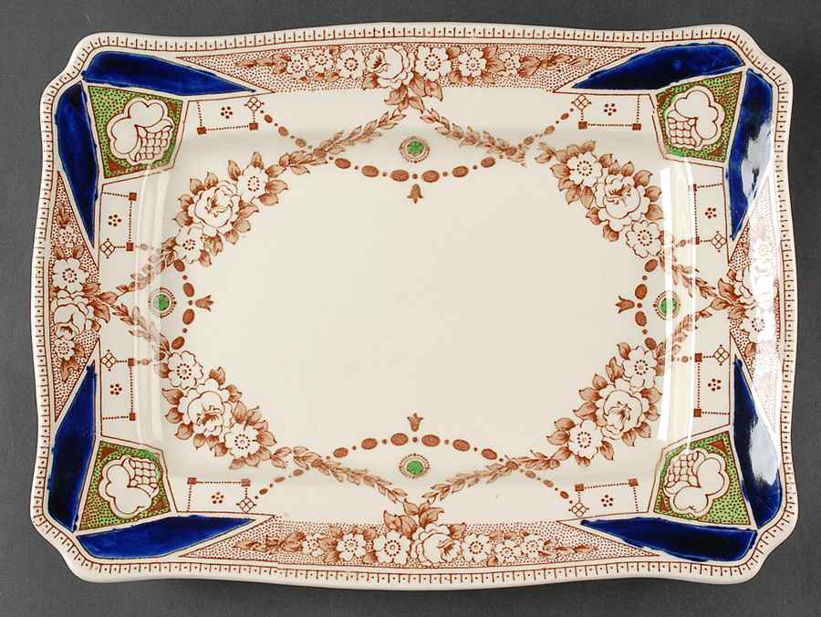 Stafford Brown 13" Oval Serving Platter by Arthur J Wilkinson-1