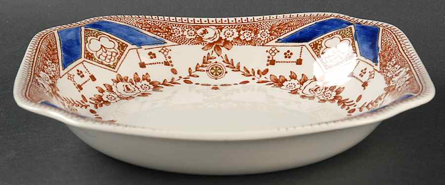 Stafford Brown Rim Soup Bowl by Arthur J Wilkinson-1