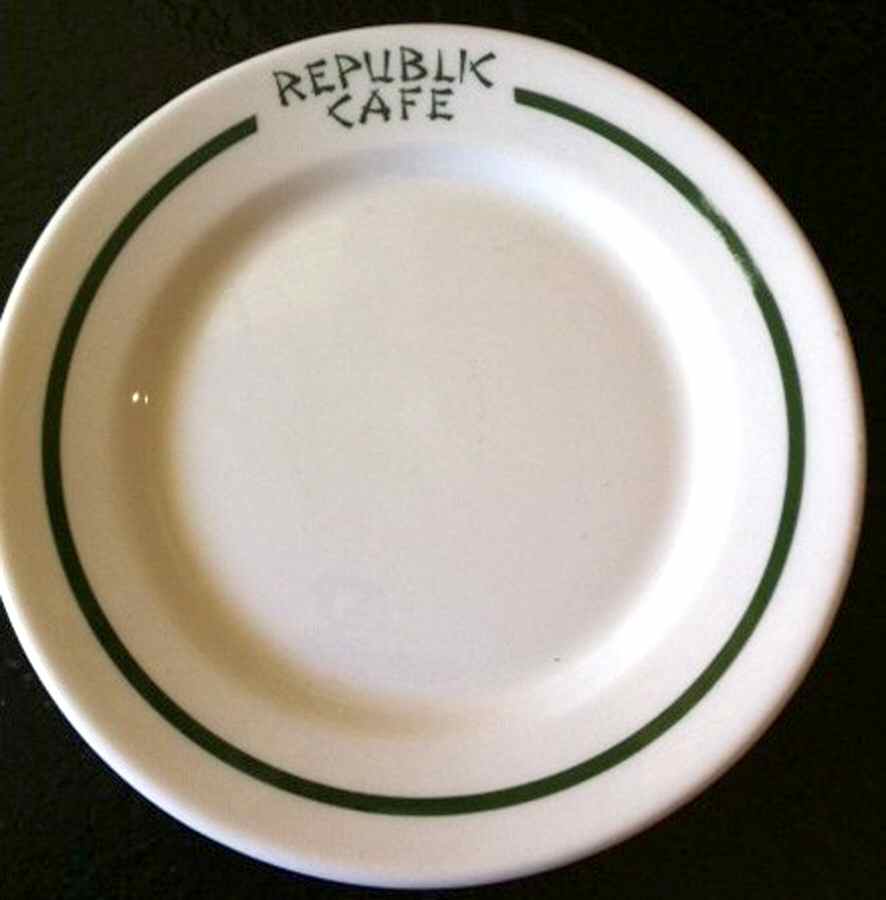 Republic Cafe Dinner Plate by Wallace (American)-1