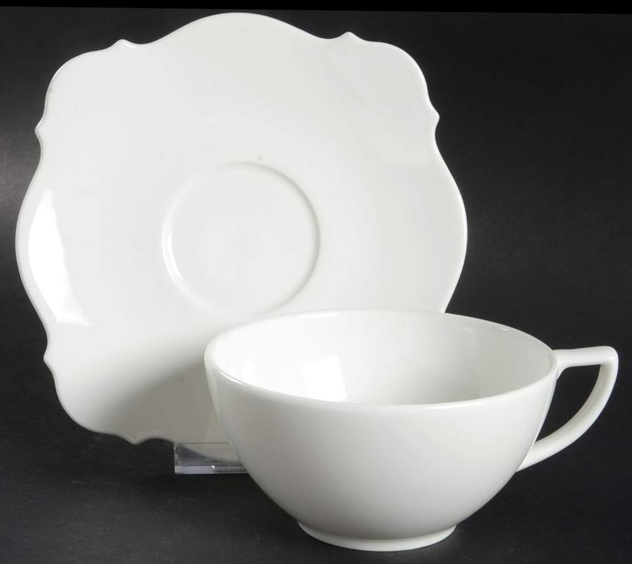 Baroque Flat Cup & Saucer Set by Wedgwood-1