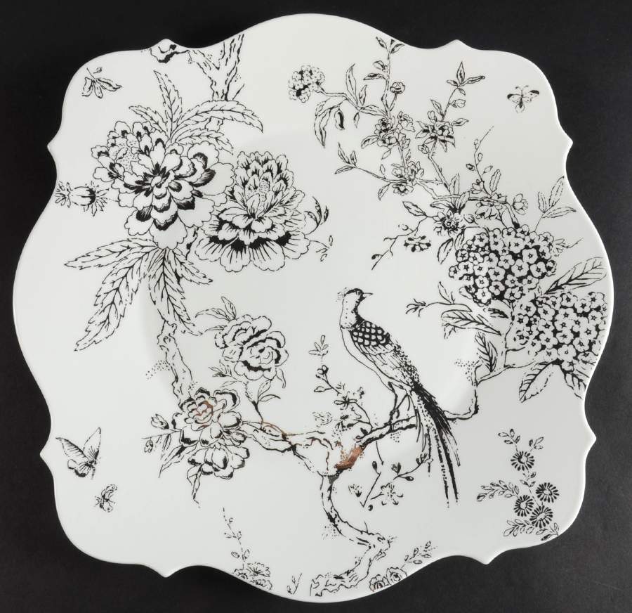 Jasper Conran Chinoiserie Platinum 13" Square Serving Platter by Wedgwood-1