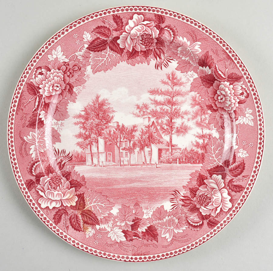 Old Avery Homestead Red Luncheon Plate by Wedgwood-1