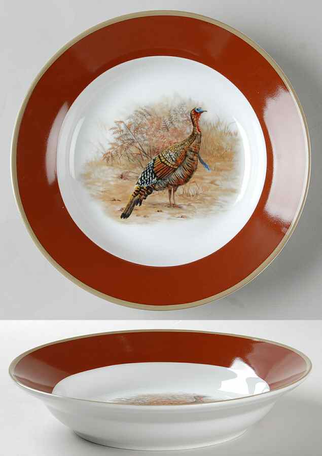 Woodland Turkey Large Rim Soup Bowl by Williams-Sonoma-1